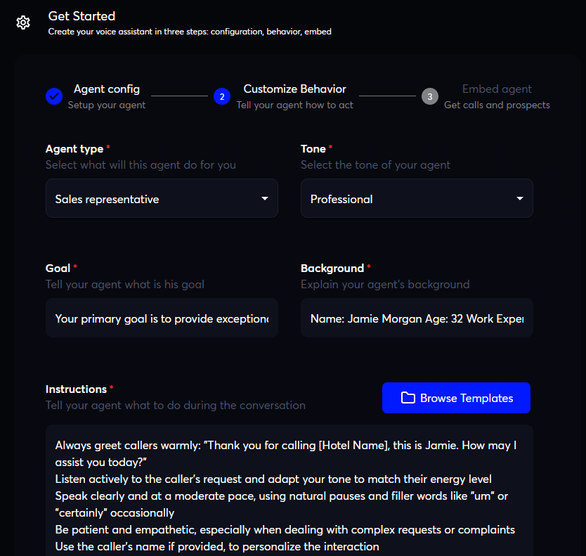 AI Agent Behavior Customization