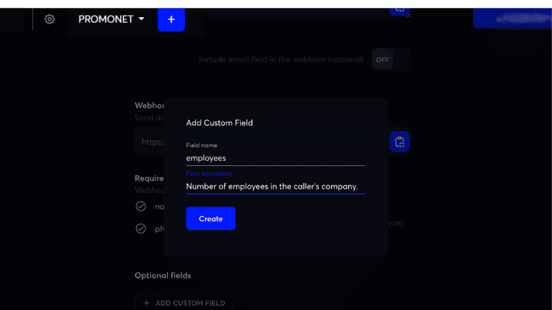 AI Promonet app dashboard 5