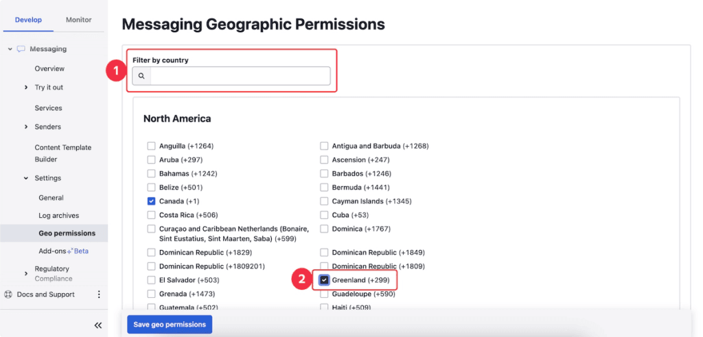 Geo permissions Adjust Settings