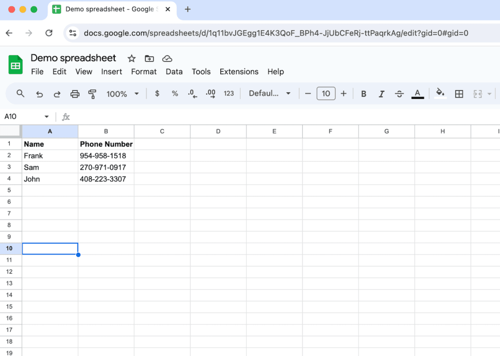 Google Sheets 3