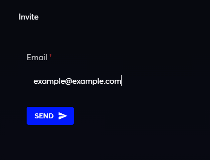 Invite user email